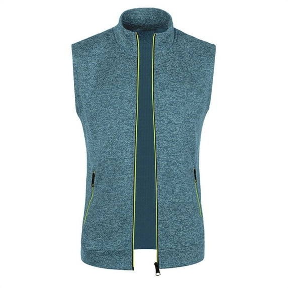 Puntoco Mens Sweater Vest Knitted Sleeveless Cardigan Sweater Fall Fashion Full Zipper Sports Vest Coat Trendy Clothes