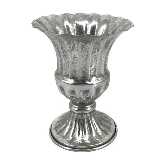 Puntoco Metal Urn Planter Grecian Vase Flower Arrangement Pot for Wedding Table Centerpiece Metal Urn Pot 6.3 Inch Tall