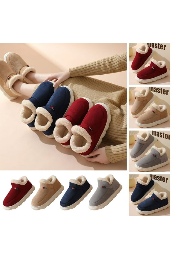 Pairable Slipper Socks - Slippers for Women, Non-Slip Fuzzy Slipper Socks Wine 39