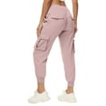 thumbnail image 1 of Puntoco Pants for women Pants for Women Baggy Cargo Pants Drawstring Trousers Low Rise Loose Jogger Sweatpants Pink 2(XS), 1 of 8