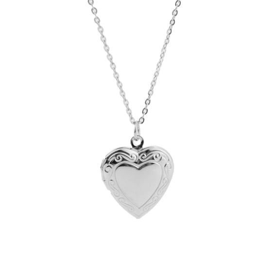 Puntoco Personalized Photo Locket Necklace - Titanium Steel Custom Pendant Chain for Women