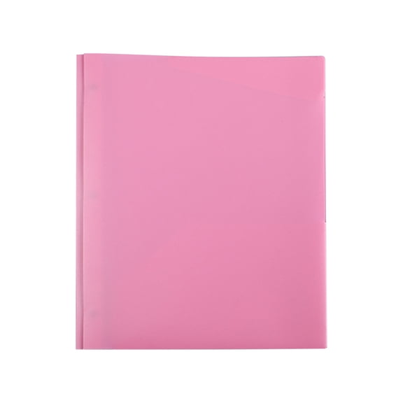 Puntoco Plastic 1-Pocket Folders , 8.5x11 Document Folders for School and office, Long Lasting, Includes Labels
