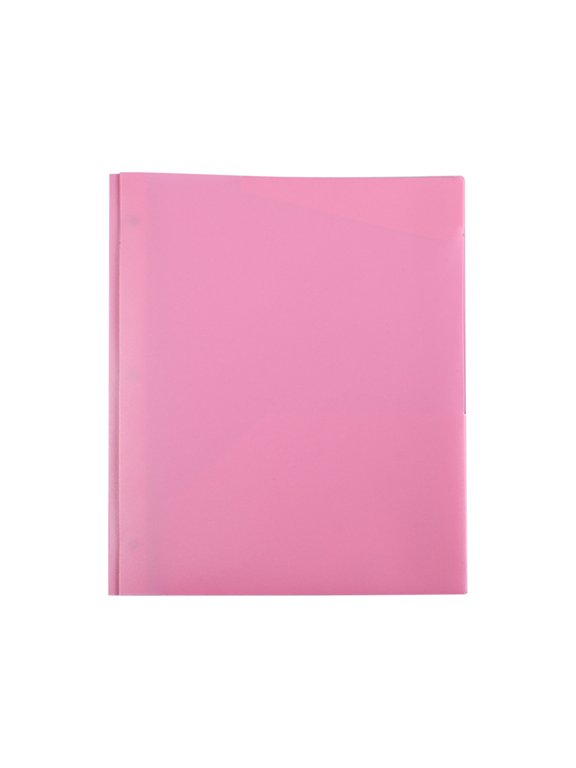 Plastic 1-Pocket Folders , 8.5x11 Document Folders for School and office, Long Lasting, Includes Labels