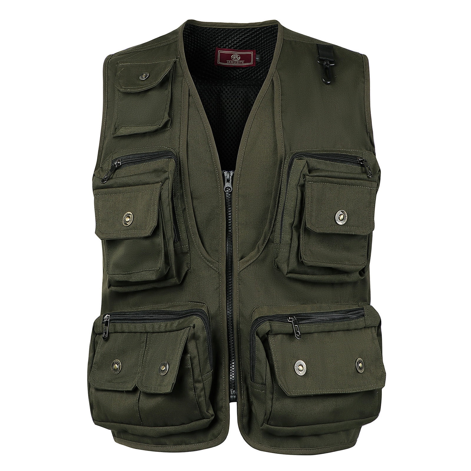 Puntoco Plus Size Coat Clearance Mens Gilet Waistcoat Multi Pocket