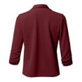 thumbnail image 1 of Puntoco Plus Size Coat Clearance,Womens Solid Open Front Cardigan Long Sleeve Blazer Jacket Coat Wine, 1 of 5