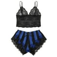 thumbnail image 1 of Puntoco Plus Size Nightdress Clearance,Lace Sleepwear Lingerie Temptation Babydoll Underwear Nightdress Blue 6(M), 1 of 2