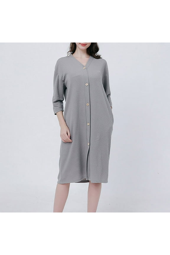 Plus Size Nightdress Clearance,Robes for Women Knit Bathrobe Soft Lightweight Knee Length Loungewear Long Bathrobe Lightweight Night-robe