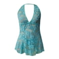 thumbnail image 1 of Puntoco Plus Size Nightdress Clearance,Women's Halter Lace Sling Dress Nightdress Lingerie Blue 8(L), 1 of 5