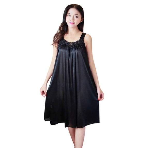 Puntoco Plus Size Nightdress Clearance,Women's Nightdress Lingerie Sleepwear Pajamas Black