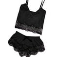 thumbnail image 1 of Puntoco Plus Size Nightdress Clearance,Womens Satin Sling Sleepwear Lingerie Lace Bowknot Nightdress Underwear Blac S(S), 1 of 5