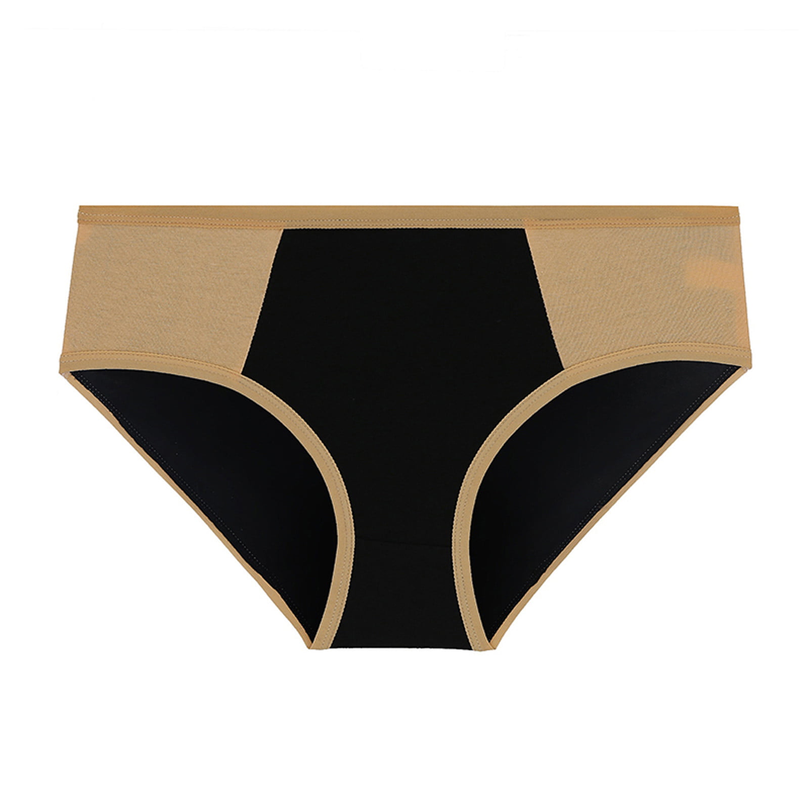 Puntoco Plus Size Underwear Clearance Women Solid Color Patchwork Briefs  Panties Underwear Knickers Bikini Underpants Black 10(XXL) 