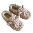 thumbnail image 1 of Puntoco Plush Slippers Outdoor House Shoes Clearanc Womens Mens Mules Plush Warm Slippers, Lamb Home Shoes, and Winter Indoor Cotton Slipper Khaki 8.5(40-41), 1 of 5