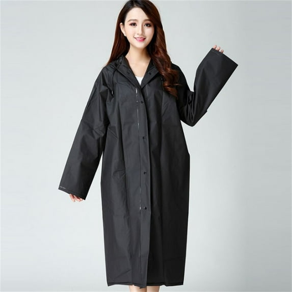 Puntoco Rain Raincoats for Adults Women, Reusable Rain Jacket Coats with Hood for Family Park Travel