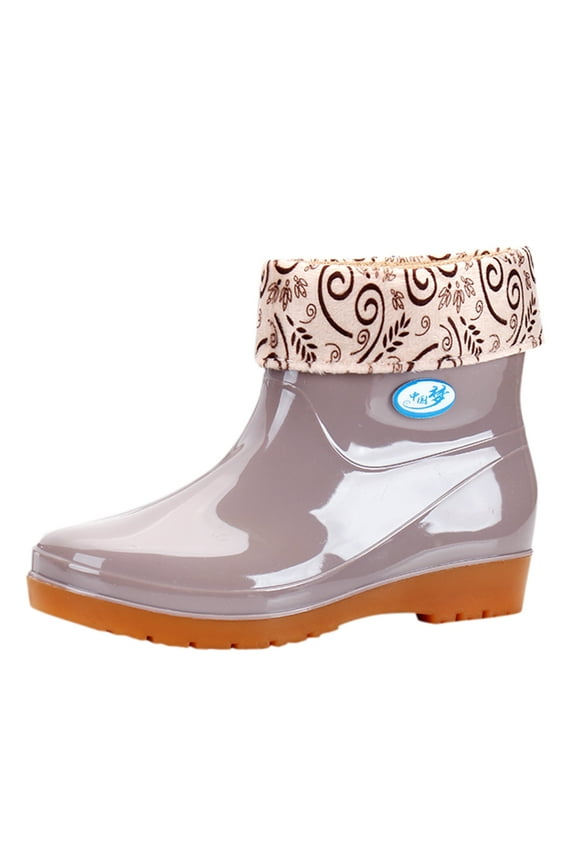 Rain Shoe Covers | Waterproof Shoe Covers for Men Women | Reusable Galoshes Overshoes Beige 5.5(36)