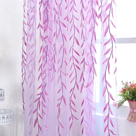 Puntoco Sheer Curtains Length, Rod Pocket Voile Drapes for Living Room, Bedroom, Window Treatments Semi Crinkle Curtain Panels for Yard, Patio, Villa, Parlor, 52"x 63"