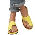 thumbnail image 1 of Puntoco Shoes Women Clearance Dressy Comfy Platform Shoes Summer Beach Travel Slipper Flip Flops Yellow, 1 of 5