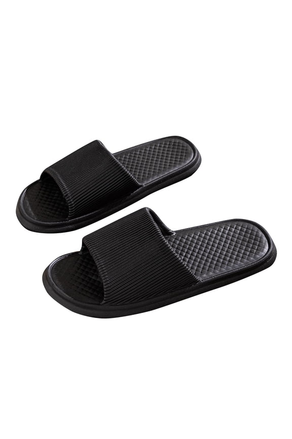 Shower Shoes Quick-Dry Non-Slip Bathroom Slippers for Men & Women Non-Slip, Home Slides Dorms, Camping, Beach Black 45