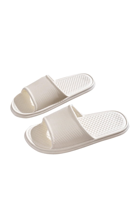 Shower Shoes Quick-Dry Non-Slip Bathroom Slippers for Men & Women Non-Slip, Home Slides Dorms, Camping, Beach White 39