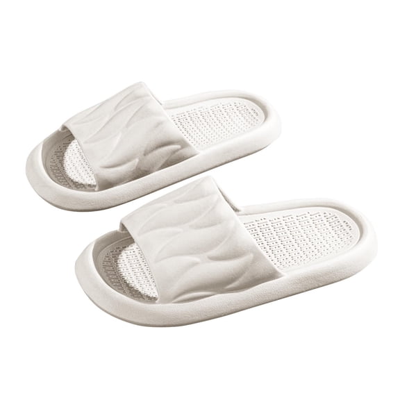 Puntoco Shower Shoes Quick-Dry Non-Slip Bathroom Slippers for Men & Women Non-Slip, Home Slides Dorms, Camping, Beach White 41