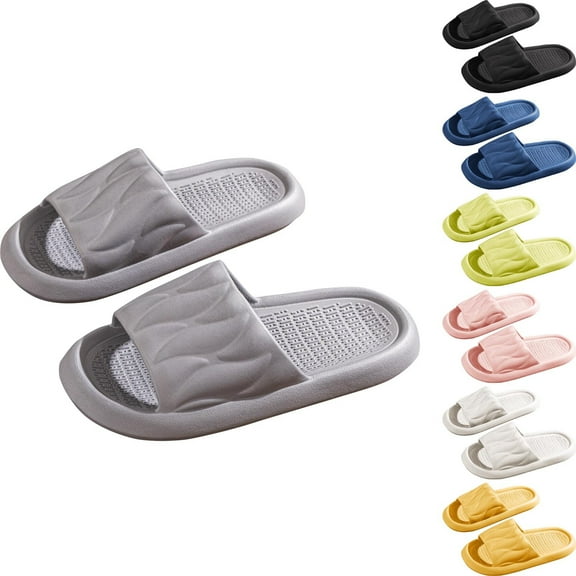 Puntoco Shower Shoes Quick-Dry Non-Slip Bathroom Slippers for Men & Women Non-Slip, Home Slides Dorms, Camping, Beach Yellow 41