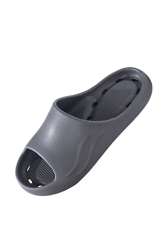 Shower Shoes for Women and Men Massage Slide Sandals Soft Cushioned Anti-Slip Pool Slides Comfort Quick Drying with Drain Holes Bathroom Slippers Gray 7.5(40)