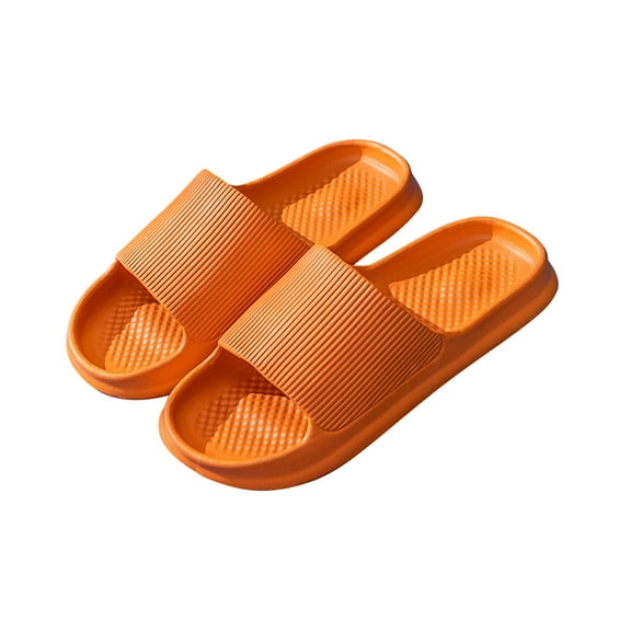 Puntoco Shower Shoes, Women & Men’s Shower Slippers, Slides Sandals Pool Slides House Slippers Non-Slip Indoor Bathroom Shoes Beach Sandals Orange 7.5(40-41)