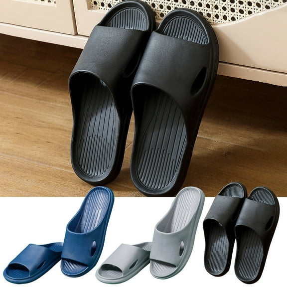 Puntoco Slippers for Women, Pillow House Slippers Shower Shoes Indoor Slides Bathroom Sandals, Ultimate Comfort, Lightweight, Non-Slip, Easy to Clean Gray 9.5(44-45)