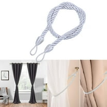 Puntoco Special Offers Clearance Ropes Tie Backs for Window Curtain Cord Buckle Tiebacks Braided Tie Backs White