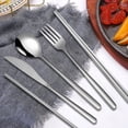 thumbnail image 1 of Puntoco Stainless Steel Flatware Set with Case Custom Silverware Portable Cutlery Set Customized Travel Utensils Engraved Chopsticks Knife fork Spoon Sets, 1 of 6