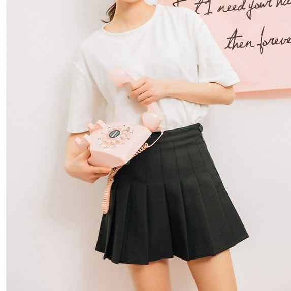 Puntoco Summer dresses for women Clearance,Women's High Waist Pleated Mini Skirt Slim Waist Tennis Skirt