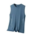 thumbnail image 1 of Puntoco Summer tops for Men Mens Athletic Tank Tops Quick Dry Running Shirts Muscle Sleeveless Sports Workout Training Teee Blue XL(XL), 1 of 3