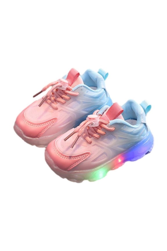 Toddler Light Up Shoes Lightweight Mesh Led Flash Walking Shoes for Boys Girls Nice Gift for Christmas Birthday Kids Shoes Clearance