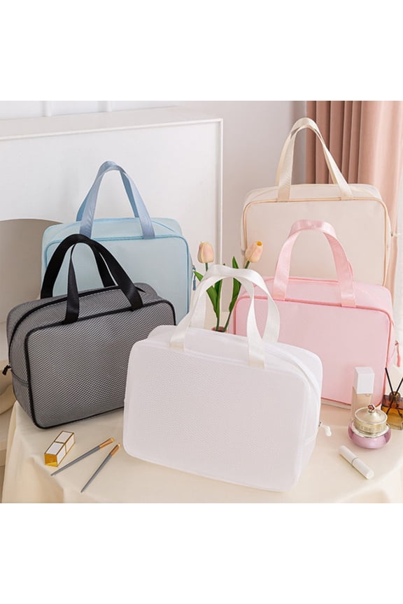 Water Repellents EVA Mesh Travel Portable Storage Bag Multifunctional Makeup and Toiletries Bag Travel Clothing/item Storage Bag,11.8*4.1*8.3in