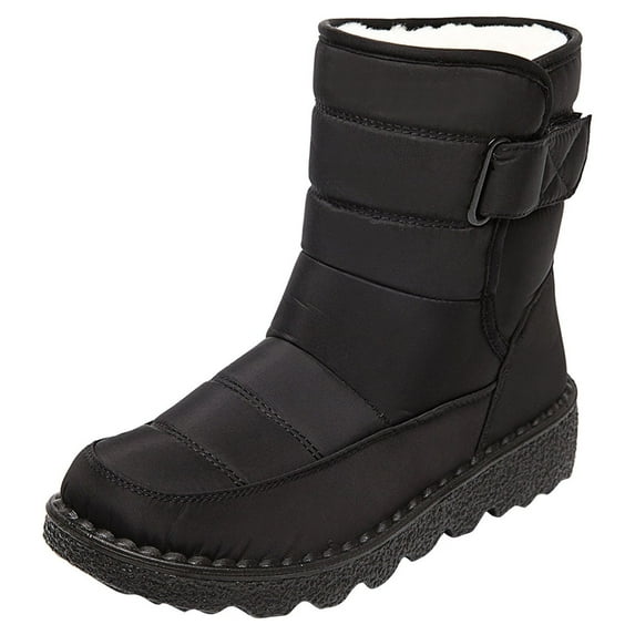 Puntoco Winter Warm Boots Clearanc Winter Cotton Shoes Snow High-Top Non-Slip Women'S Black 8(39)