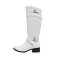 thumbnail image 1 of Puntoco Winter Warm Boots Clearanc Women'S Winter with Belt Buckle Round Toe Low Heel Side Zipper Warm High White 8.5(41), 1 of 8