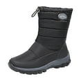 thumbnail image 1 of Puntoco Winter Warm Snow Boots Clearanc Snow Women Winter Plus Velvet Warm Short Cotton Shoes Black 8.5(40), 1 of 5