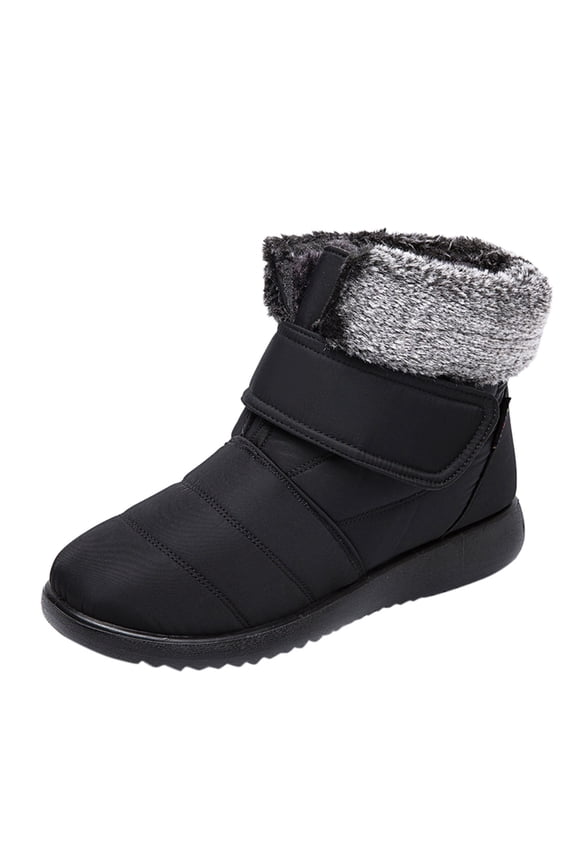 Winter Warm Snow Boots Clearanc Women'S Snow Short Winter Cotton Plus Velvet Warm Black 10.5(43)