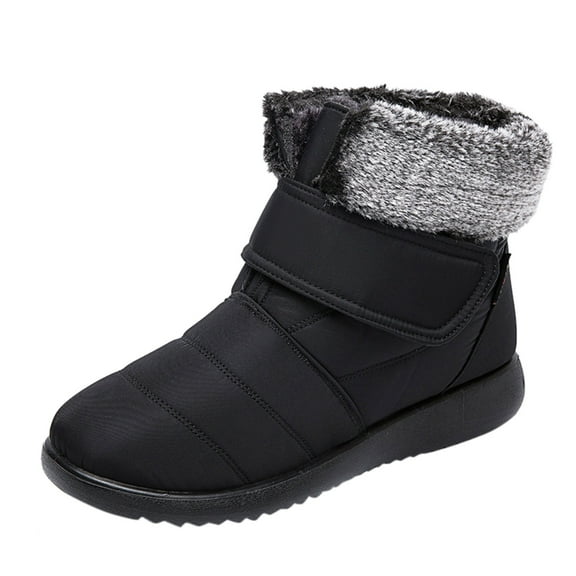 Puntoco Winter Warm Snow Boots Clearanc Women'S Snow Short Winter Cotton Plus Velvet Warm Black 10.5(43)