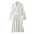 thumbnail image 1 of Puntoco Women Clearance Women's Robe Bathrobe Lengthening Keep Warm Lapel Same Style for Men and Women Long Sleeve White XXL(XXL), 1 of 3