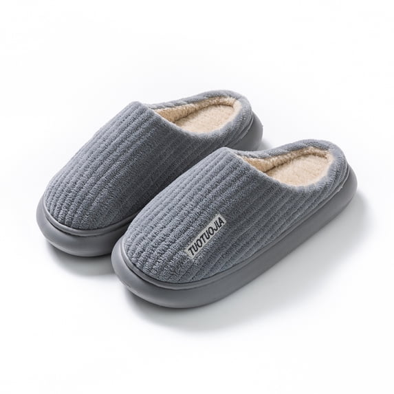 Puntoco Women'S Fuzzy Scuff Slippers Soft Comfy Memory Foam Non-Slip Indoor House Shoes