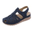 thumbnail image 1 of Puntoco Women'S Sandals Clearance,Women'S Ladies Casual Hollow Out Platforms Shoes Wedges Sandals Blue, 1 of 9