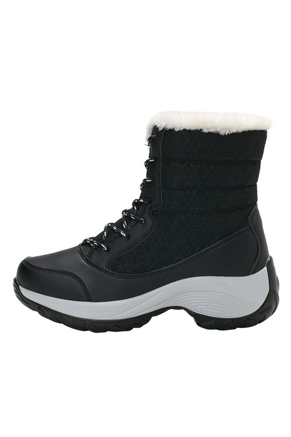 Women'S Winter Boots Clearance,Eva Thick-Soled Women'S Shoes Snow Boots High-Top Plus Velvet Warm Cotton Shoes Black
