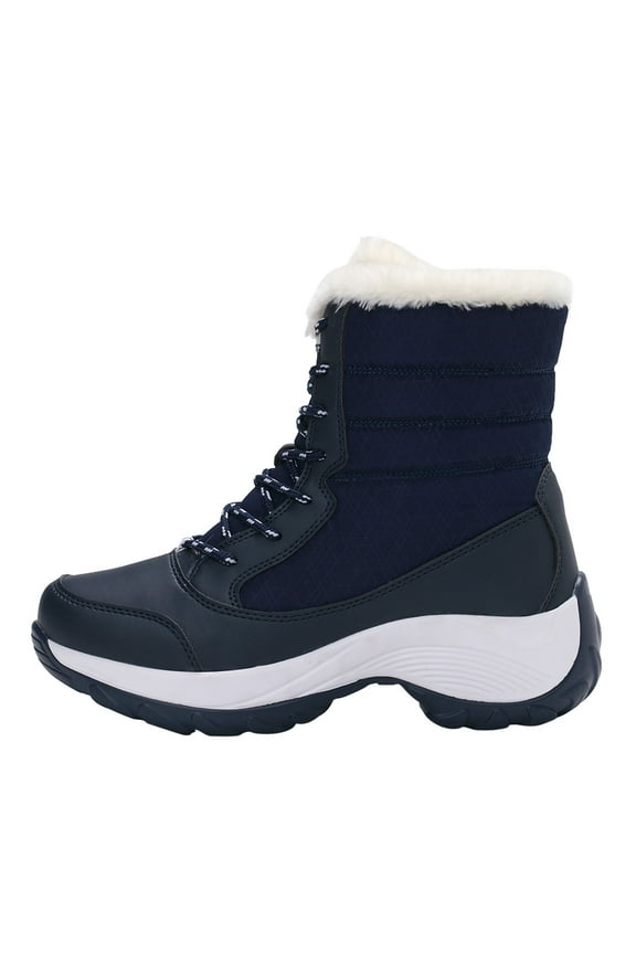 Women'S Winter Boots Clearance,Eva Thick-Soled Women'S Shoes Snow Boots High-Top Plus Velvet Warm Cotton Shoes Blue