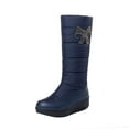 thumbnail image 1 of Puntoco Women'S Winter Boots Clearance,Warm Thick Down Boots Women'S Boots High Boots Snow Boots Blue, 1 of 9