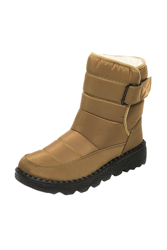 Women'S Winter Boots Clearance,Winter Cotton Shoes Snow Waterproof High-Top Non-Slip Women'S Boots Yellow