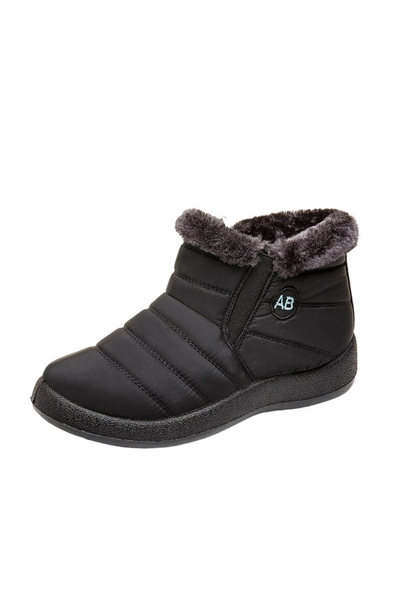 Women'S Winter Boots Clearance,Women'S Cotton Shoes Set Foot Waterproof Short Boots To Keep Warm Xl Snow Boots Black