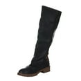 thumbnail image 1 of Puntoco Women'S Winter Boots Clearance,Women'S Square Heels Long Ankle Boots Slip On Shoes Black, 1 of 7