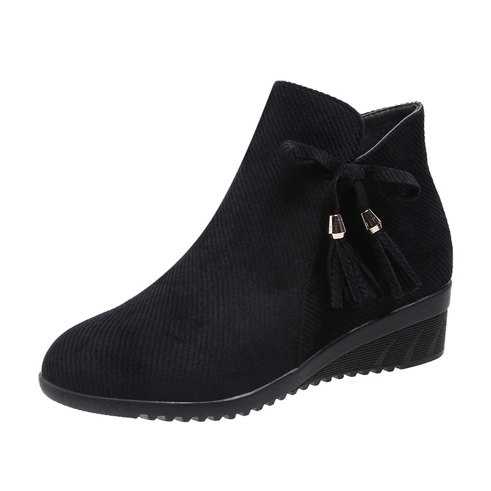 Puntoco Women Winter Boots Clearanc Women'S Winter Warmer Wedges Middle