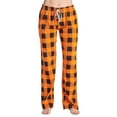 thumbnail image 1 of Puntoco Women's Comfy Casual Pajama Pants Pj Bottom with Pockets Stretch Plaid Sleepwear Orange S(S), 1 of 4