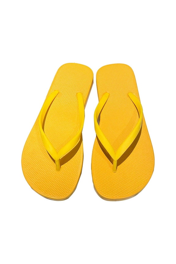 Women's Flip Flops Thong Sandals Casual Sandals Shower Shoes Beach Slippers Slides Slip on Water Shoes Yellow 5.5-6(36-37)